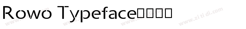 Rowo Typeface字体转换